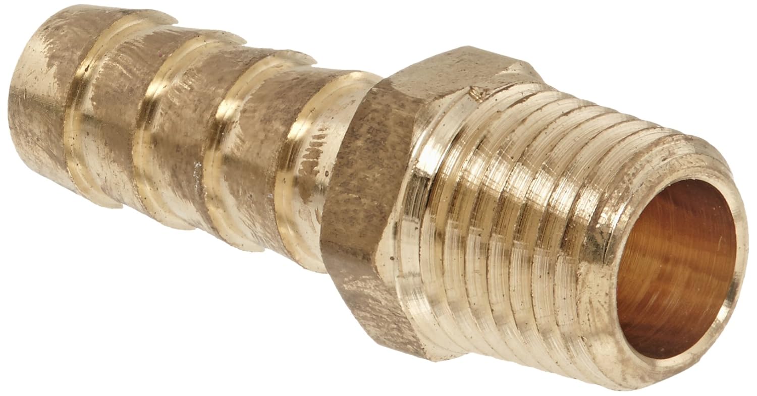 Anderson Metals 57001-0604 Brass Hose Fitting, Adapter, 3/8" Hose ID x 1/4" NPT Male: Garden Hose Parts: Industrial & Scientific