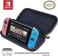 Vista 6 de Game Traveler Metroid - Funda de transporte para Switch OLED, Switch y Switch Lite, funda de viaje portátil rígida, soporte de visión ajustable