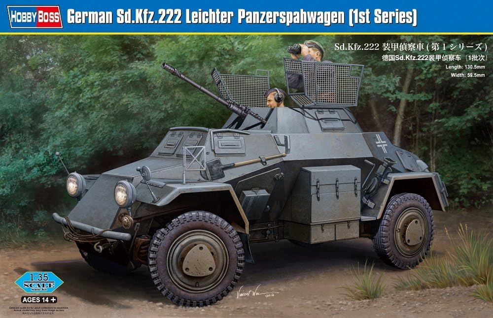 Hobby Boss SD.KFZ.222 German Leichter Panzerspahwag Military Vehicle