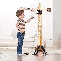 Vista 3 de DICKIE TOYS Mighty Construction Crane with Remote Control, 48" inches and 350 Degree Rotation Trolley, for Ages 3 and up