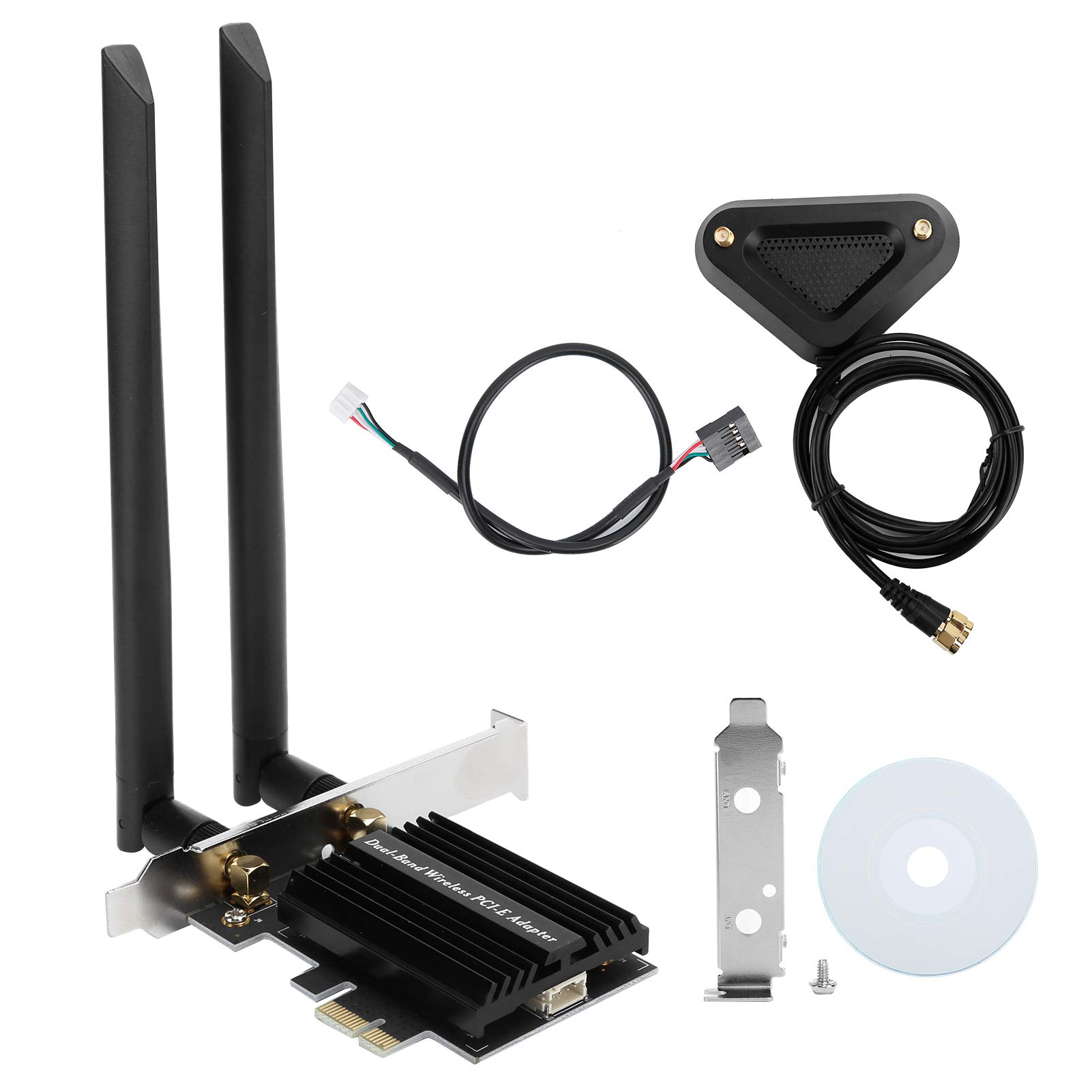 Bewinner Scheda WiFi 6 PCIe AX3000 con Bluetooth 5.1, Adattatore Wireless Dual Band 574+2400Mbps, 2 Antenne da 8dBi e Cavo di Prolunga per PC Desktop