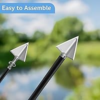 Vista 4 de Cabezas anchas de tiro con arco de acero inoxidable de grano 100125 para ballesta recurvo arco y arco compuesto