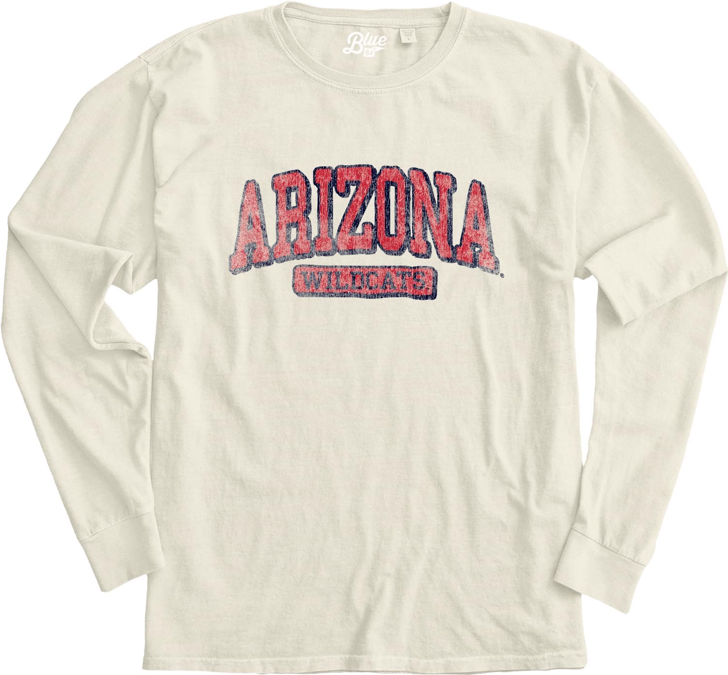 Blue 84 NCAA Unisex-Adult NCAA Officially Licensed Long Sleeve T-Shirt Ivory Dyed Ringspun Vintage - Image 3