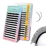 NAGARAKU YY Eyelash Extensions Supplies Y Lash 4D Easy Fan Russian Volume Crisscross YY Eyelashes Handwoven Y Shaped Mesh Wispy Clusters 12 Rows Pre Fanned Eye Lashes Black - 0.10D (8-12mm) Mix