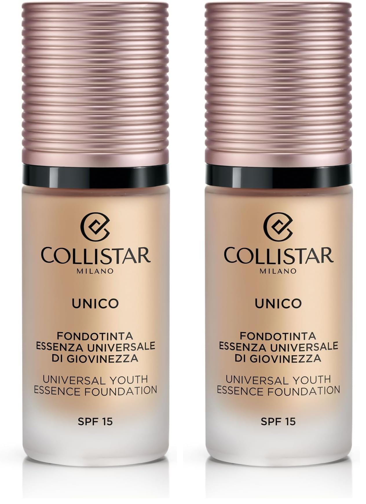 Collistar Unico Foundation SPF 15, N.1n Ivory, base con efecto antienvejecimiento global, textura líquida y cobertura modulable, para todo tipo de piel, también adecuada para pieles sensibles, 30 ml