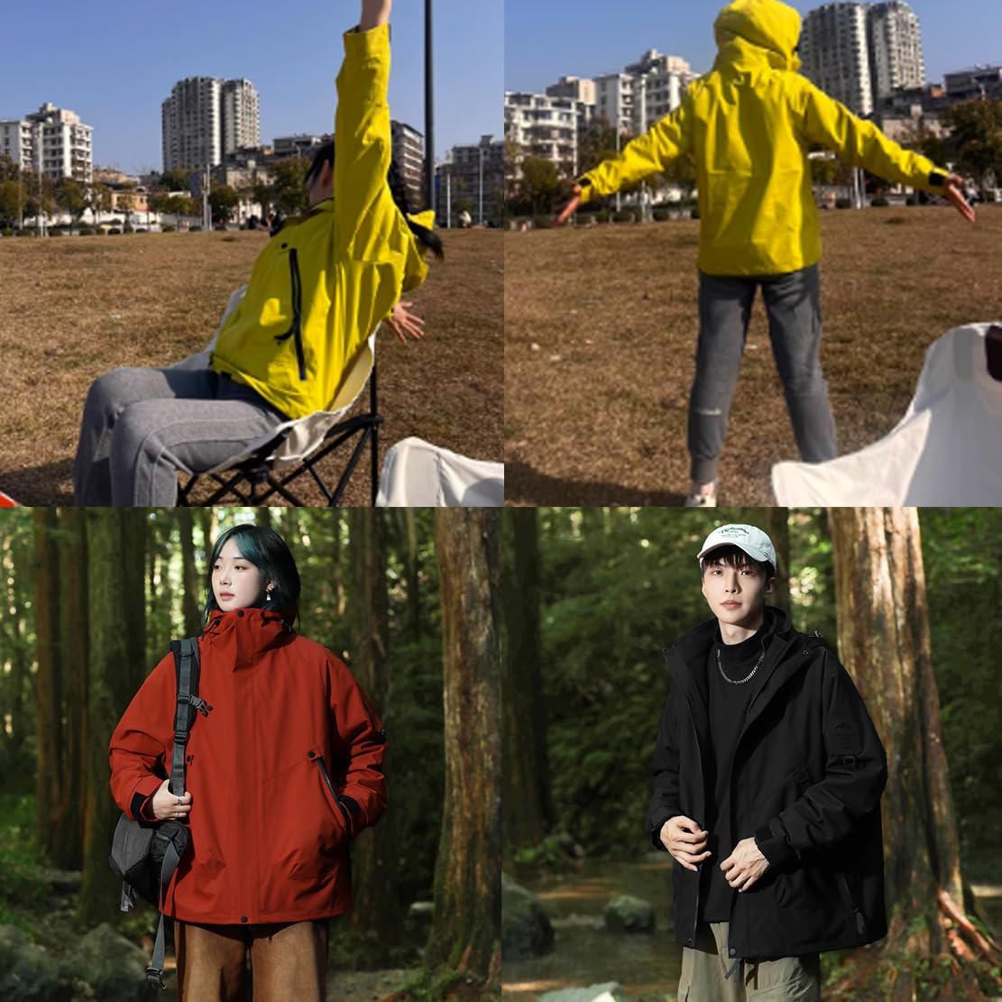 Chaqueta Impermeable 3 En 1 Con Forro Polar Desmontable, Abrigo Cortavientos Cálido De Invierno Con Capucha Para Hombre Y Mujer, para Exteriores, Caminatas Y Acampadas