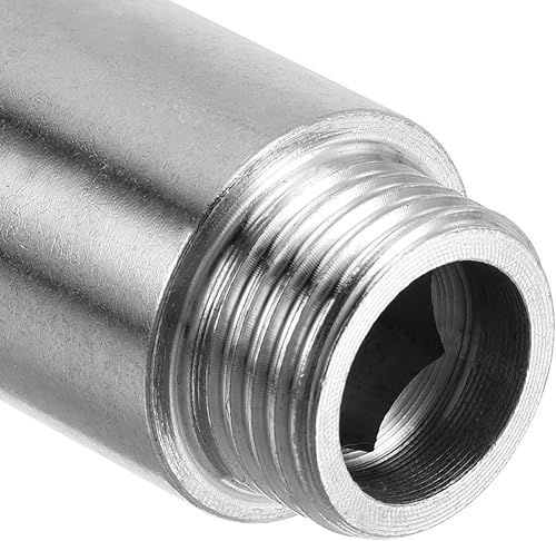 Miniatura 5 de PATIKIL Brazo de extensión de cabezal de ducha, paquete de 2 unidades de rosca macho a hembra de acero inoxidable G12 macho a hembra de 1.181 in de