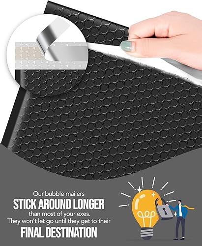 Miniatura 21 de GSSUSA - Sobres acolchados de polietileno de 6” x 10”, sobres de burbujas, bolsas sobres para envíos de pequeños paquetes, bolsa de envío, paquete