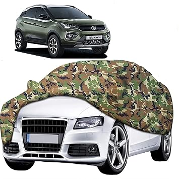 AutoPrime Tata Tata Nexon WaterResistant Car Cover All Weather Windproof UV Protection Outdoor Indoor with Mirror Pocket (Multicolor)