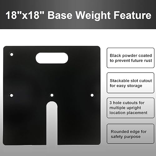 Miniatura 4 de Crowd Control Center Tubo y cortina de 10 x 20 pies, kit de telón de fondo, montantes ajustables (negro) ***Versión mejorada***