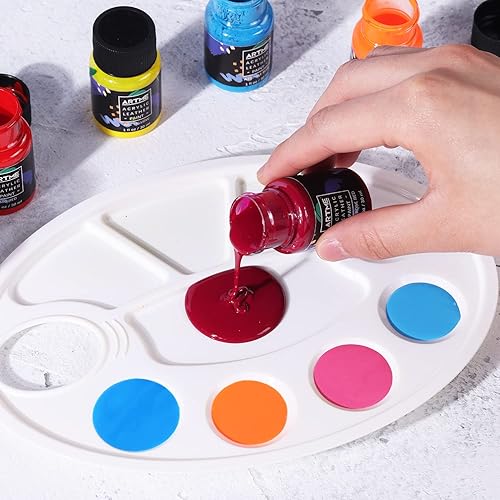 Miniatura 4 de ARTME Juego de pintura acrílica para cuero, 20 colores x 1.0 fl oz, kit de tinte acrílico para cuero, perfecto para zapatos, tenis, chaquetas, sofás