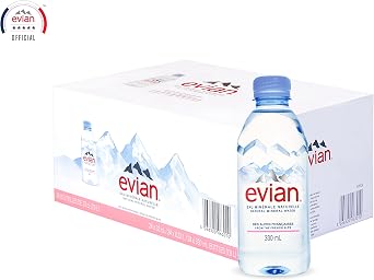 Evian Natural Spring Water 330ml (Pack of 24)
