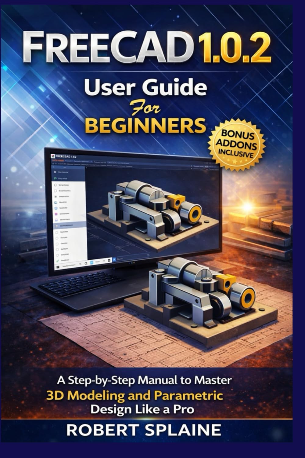 FREECAD 1.0.2 USER GUIDE FOR BEGINNERS: A Step-by-Step Manual to Master 3D Modeling and Parametric Design Like a Pro