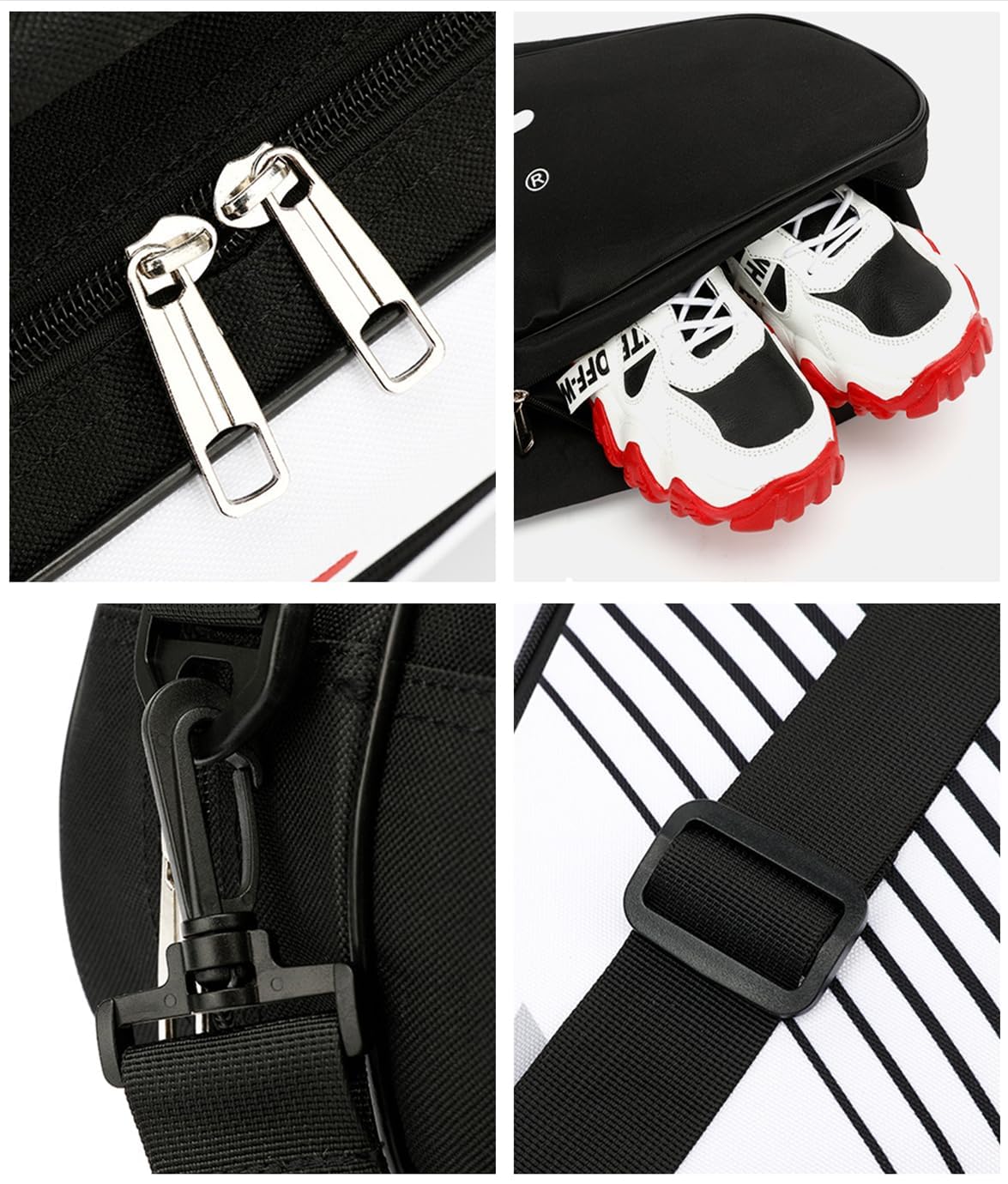 Borsa da Badminton Tennis,Borsa per Racchetta da Tennis,Borsa da Badminton per 3 Racchette da Badminton,Tela,Impermeabile,Tracolla Regolabile e Staccabile