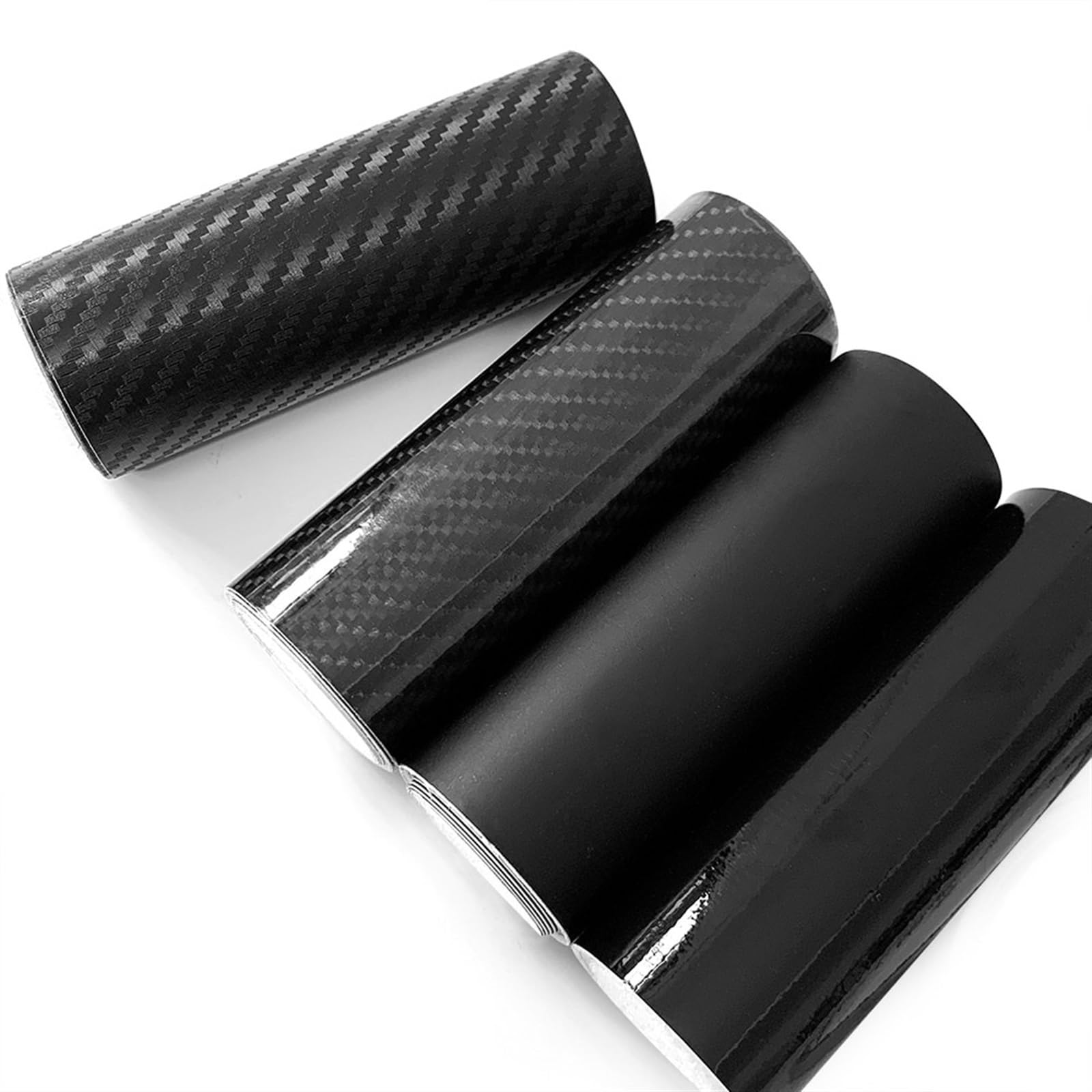 Striscia di protezione paraurti bagagliaio Adesivi per auto fai da te in vinile in fibra di carbonio, pellicola in, foglio adesivo, nastro protettivo antigraffio(Glossy Black,10cm,1m)