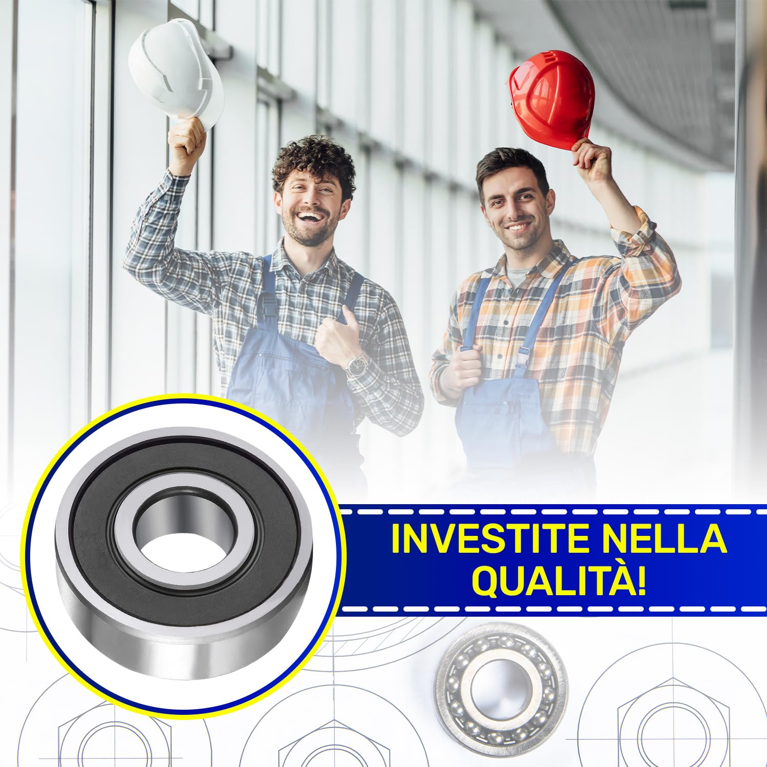 Cuscinetto a Sfera 608 2RS 8x22x7 mm MONTERAL