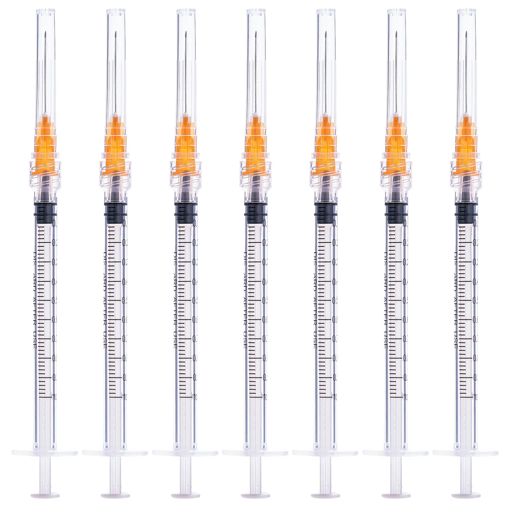 Syringes 1ml with 25 Gauge 1 Inch Needle Disposable Lab Syringe, 20 Pack