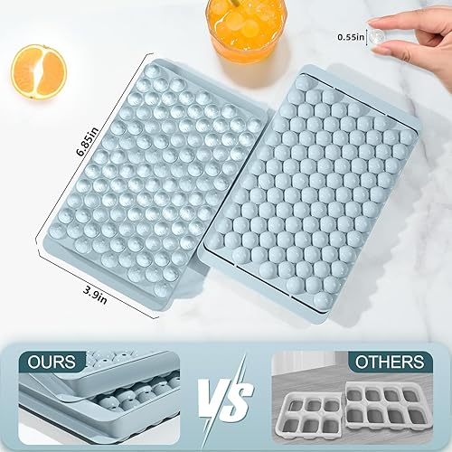 Stackable nugget ice maker trays in freezer