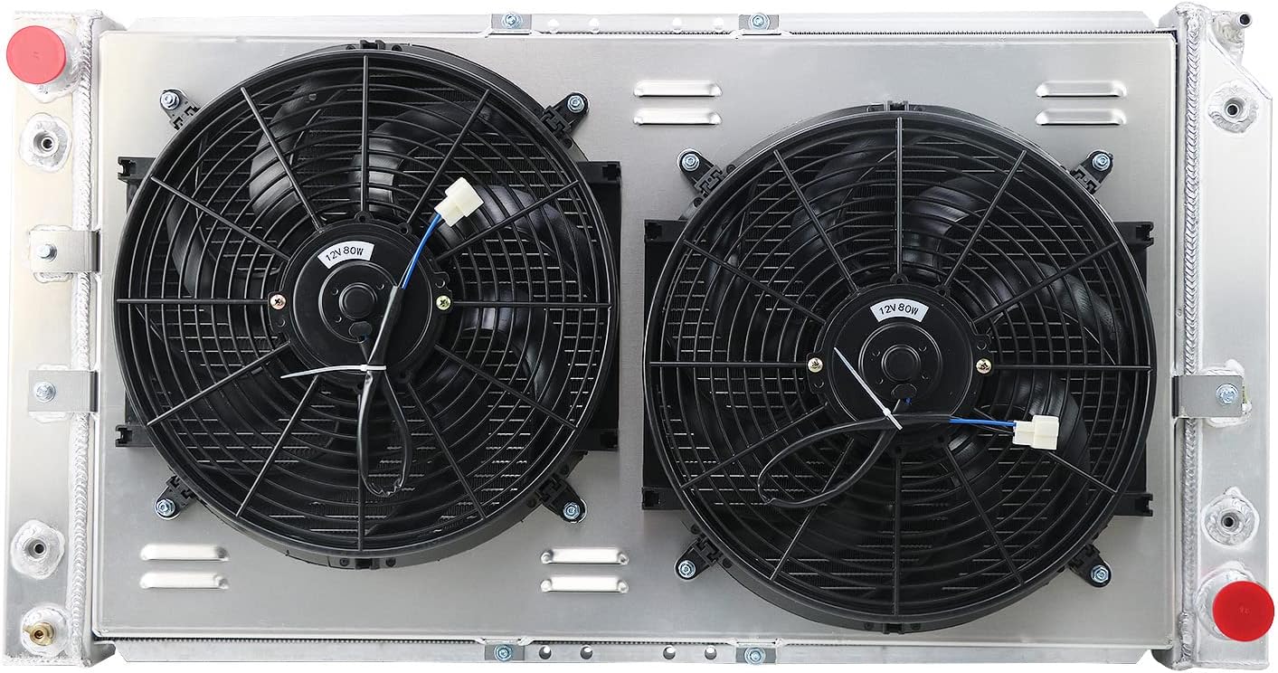 3 Rows Aluminum Radiator+Shroud Fan For 1994-1996 Chevy Caprice Impala Cadillac Fleetwood