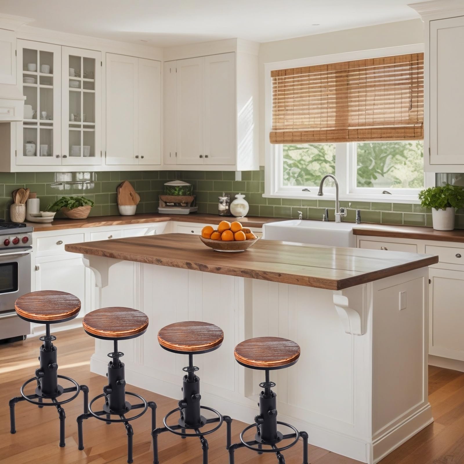 Williston Forge Set Of Industrial Bar Stool-Height Adjustable