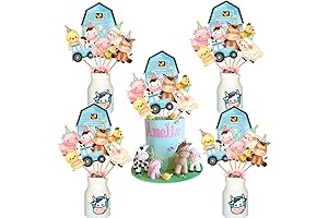 40PCS Farm Animal Centerpiece Sticks Farm Themed Party Decorations Barn Party Centerpieces