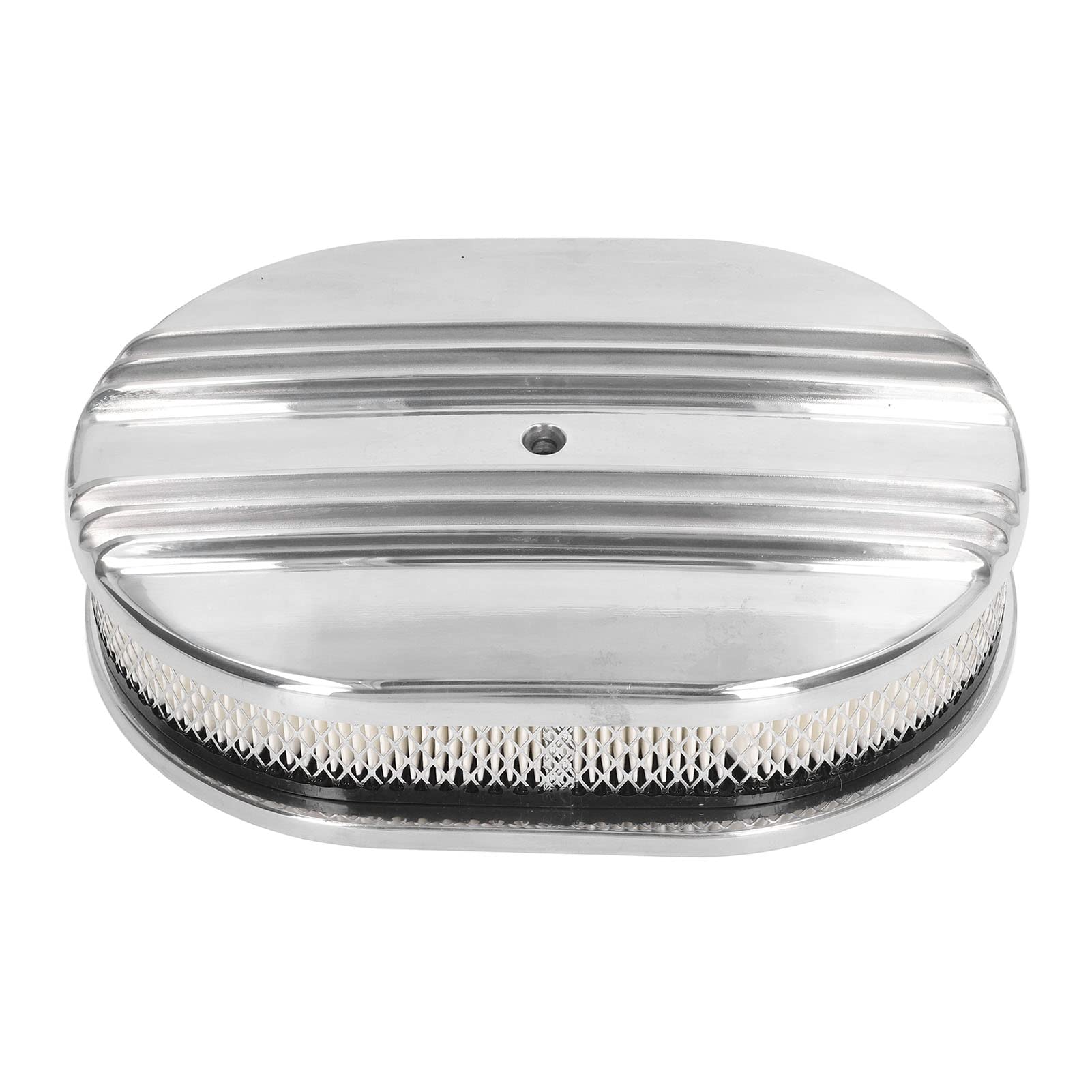Filtro de Aire Ovalado, Alto Rendimiento, Diseño de Media Aleta, Filtro de Aire de Aluminio, Fuerte y Resistente, Apto para Carburadores, para Coches, Motos, Trabajos Manuales, Afi
