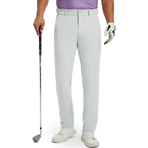 M MAELREG Men's Golf Pants Quick Dry Lightweight 30/32/34 Stretch Work Dress Casual Trousers with 4 Pockets Golf Pants Men