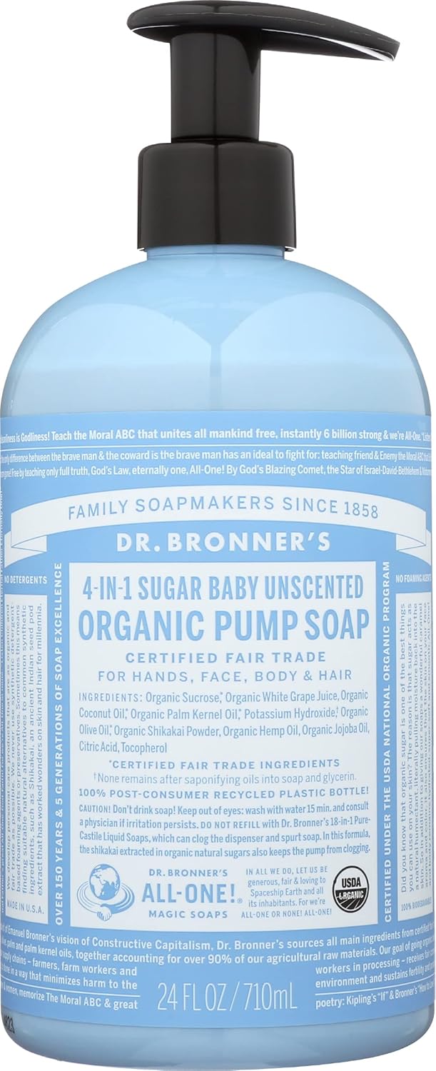 Dr. Bronner's - Organic Sugar Soap Baby Mild 355 ml Black