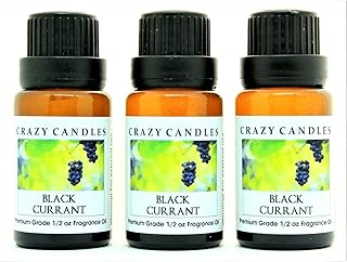 Crazy Candles Black Currant 3 Bottles 1/2 FL Oz Each (15ml) Premium Grade Scented Fragrance Oil