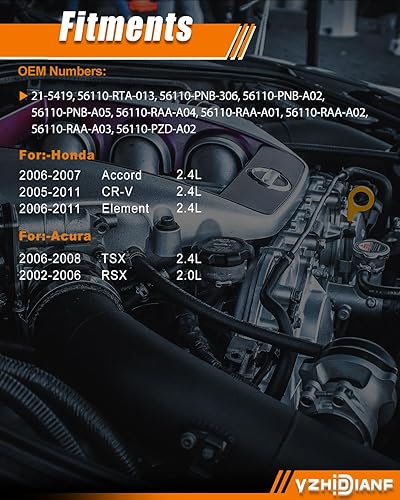 Miniatura 2 de Bomba de dirección asistida 21-5419, bomba de asistencia asistida para Honda Accord 2006-2007 2.4L, CR-V 2002-2011 2.4L, Element 2006-2011 2.4L,