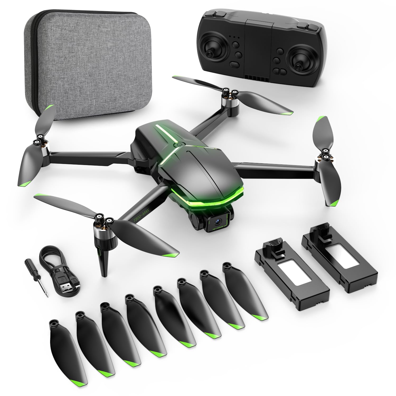 Dron con Camara 4K para Niño y Adultos RC Quadcopter con Motor sin Escobilla Mini Drone FPV con 40min de Vuelo/Altitud Retención/Fotografía Gestos, Juguete Regalo para Niño Cumpleaño Navidad (Grey)