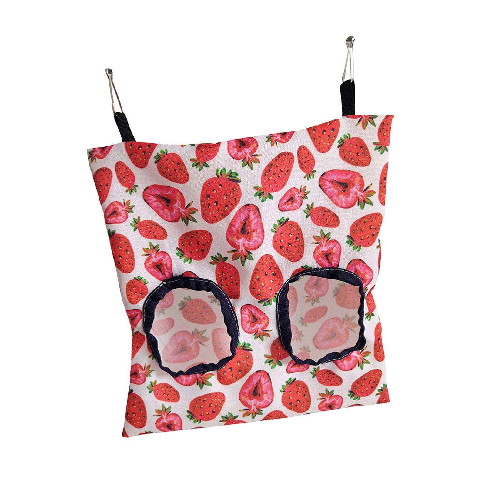 Enakshi Bunny Guinea Hay Storage Feeding Bags Practical Waterproof Surface Strawberry Size S|Pet Supplies|Small Animal Supplies|Feeding & Watering|Package Includes:1 Rabbit Hay Feeder-picture-15