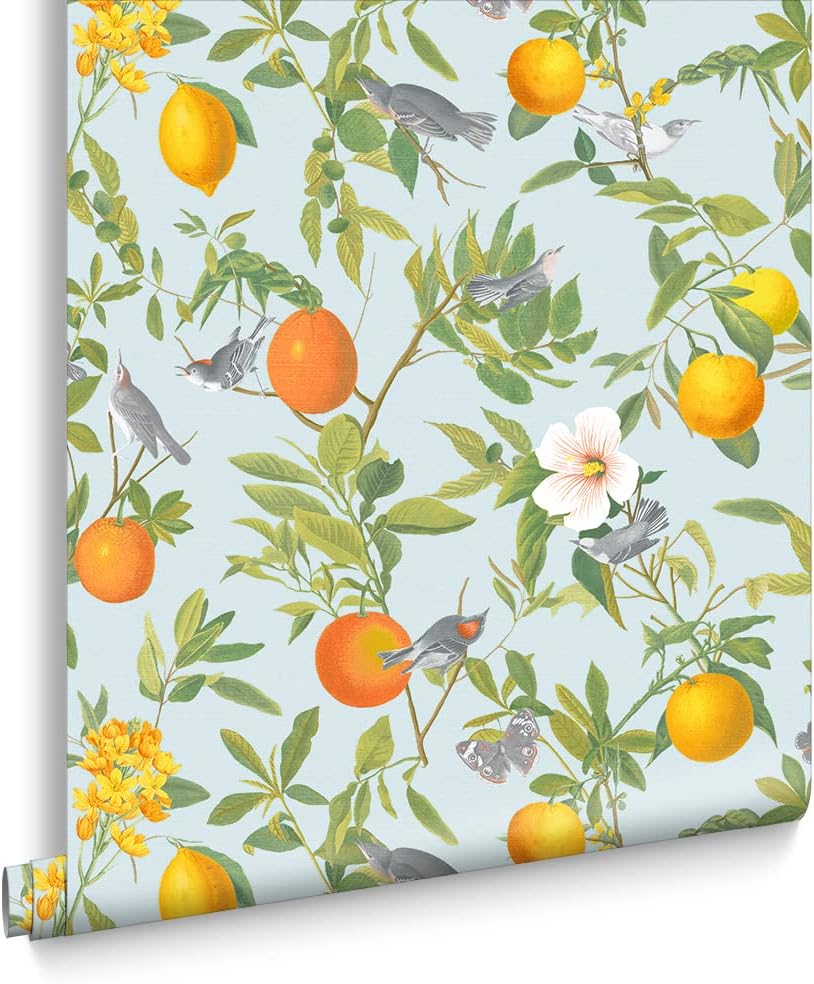 Graham & Brown Amalfi Tropical Paste The Wall Wallpaper (Blue)