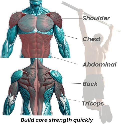 Miniatura 8 de Sistema de bandas de asistencia para dominadas, bandas de resistencia para ejercicio de fuerza, bandas de resistencia de látex natural, equipo de