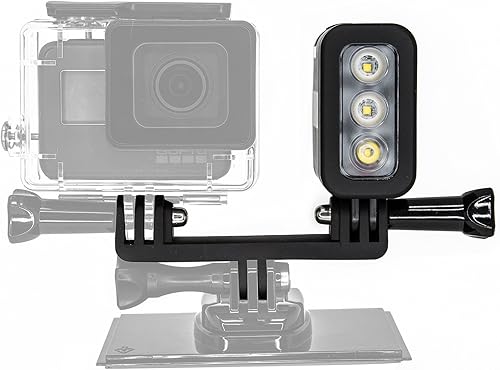 Miniatura 3 de Ultimaxx 131.2 ft (131 pies) impermeable LED luz de buceo subacuática para GoPro Hero 3,4,5,6,7,8,9,10,11,12,13 y 14 cualquier cámara de acción de