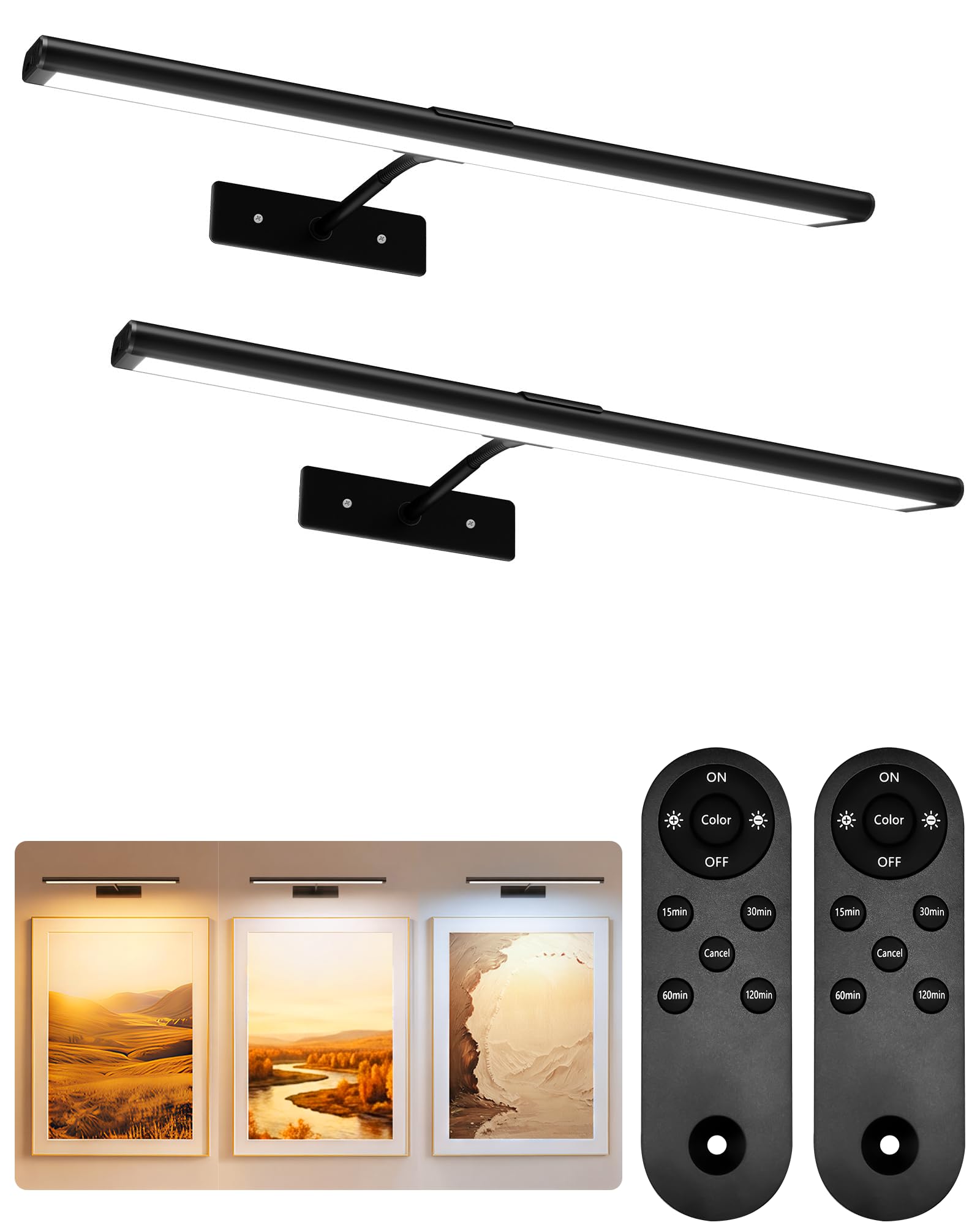 Photo 1 of EZVALO 16" LED Picture Light - Black, Rechargeable, Wireless