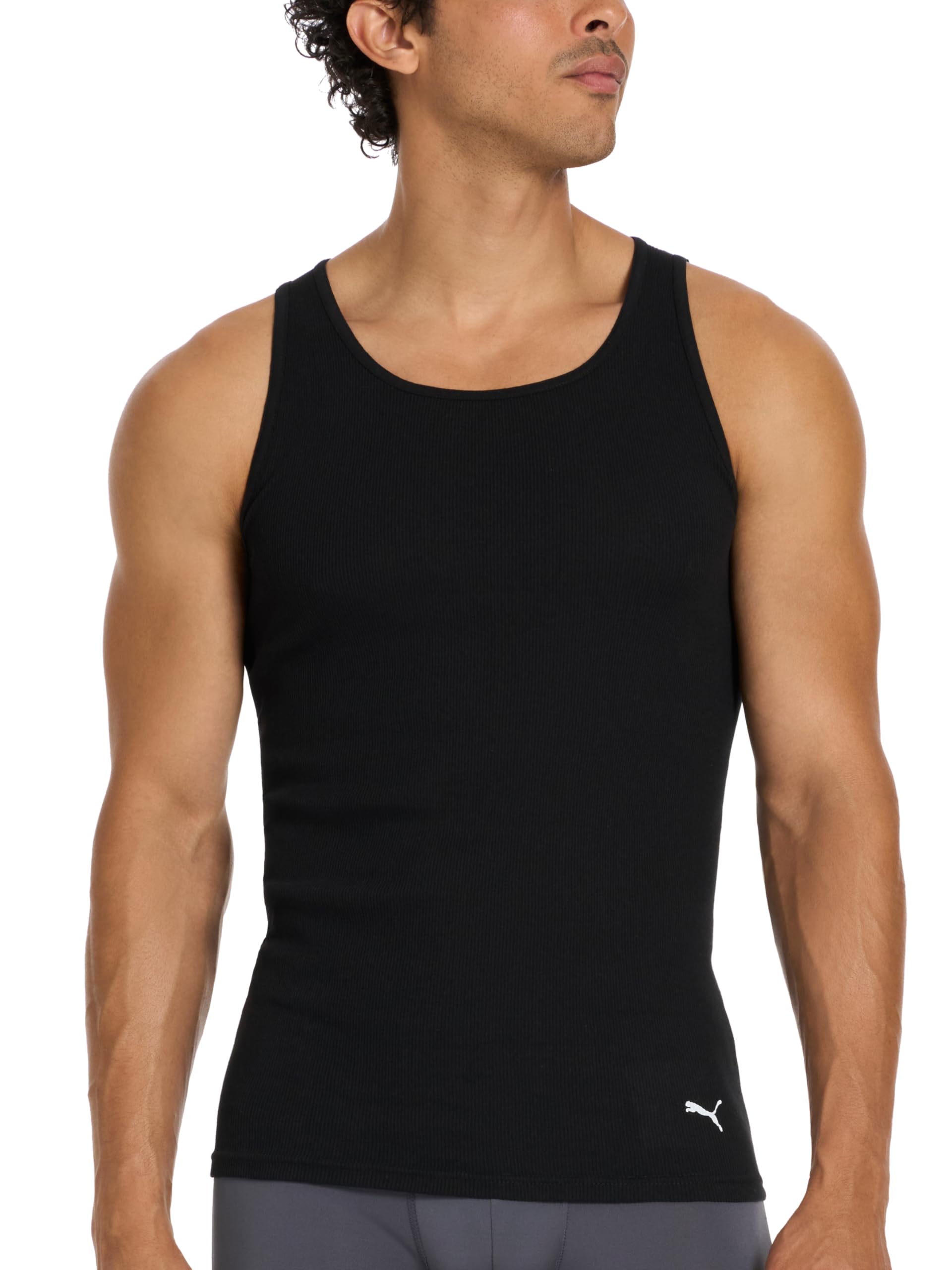 Puma Herren 5 Pack Cotton Rib Tank Top 5er-Pack gerippte Baumwoll-Tanktops (5er Pack)