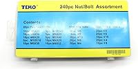 Vista 2 de TMAX Juego surtido de tuercas y pernos resistentes de 240 piezas M4 M5 M6 M8 M10