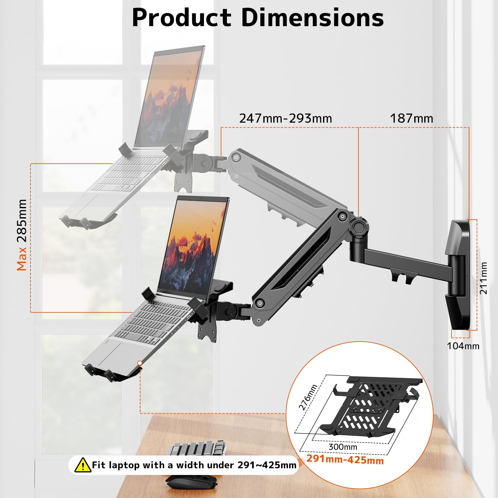 Bureaubeugel Voor 2x 17-32 Inch Scherm - Premium - Volledig Verstelbaar   Tot 9kg