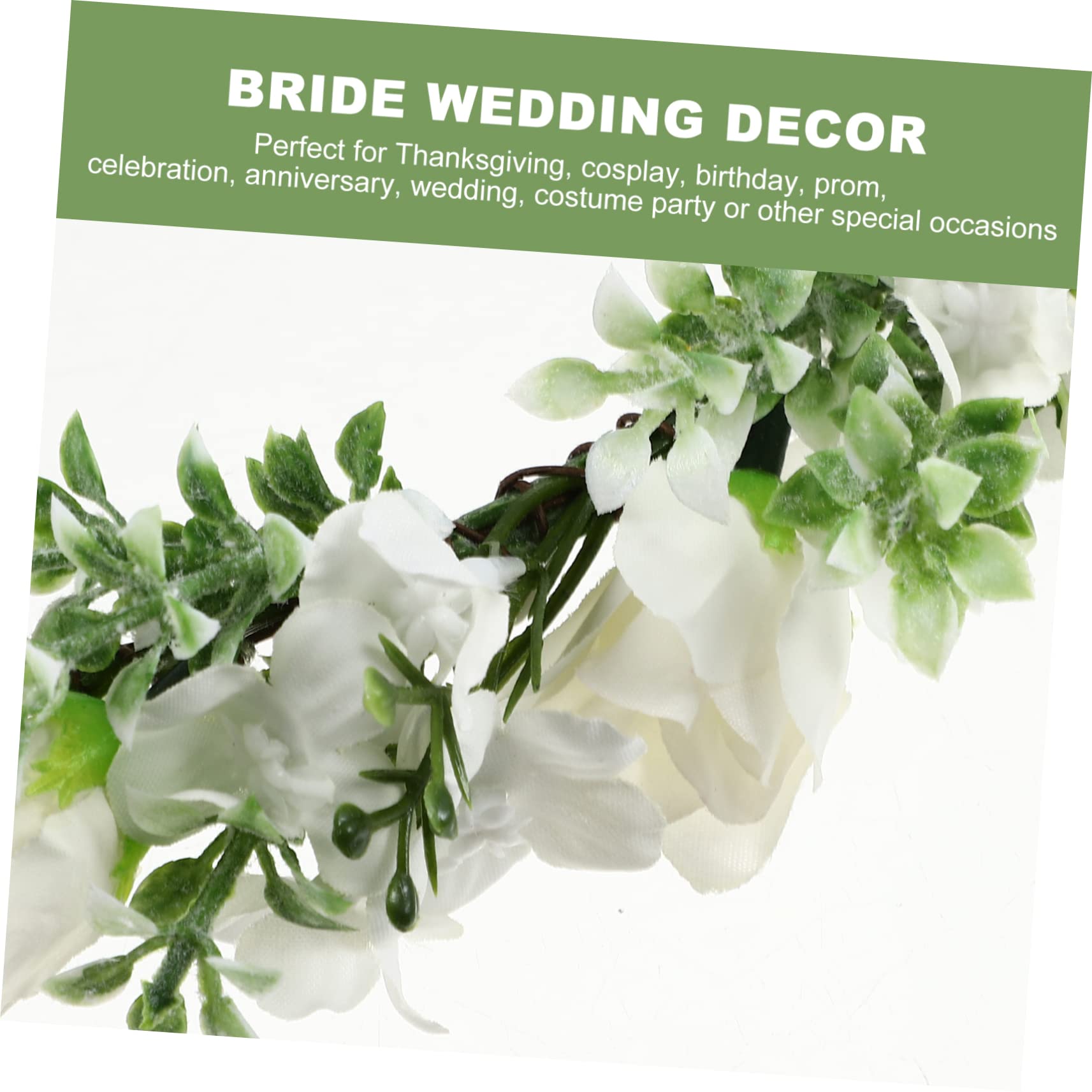 FRCOLOR 4stücke Blumenkranz Stirnband Für Hochzeiten Haaraccessoires Mit Rosen Für Bräute Blumenmädchen Und Besondere Anlässe Verstellbar Und Vielseitig