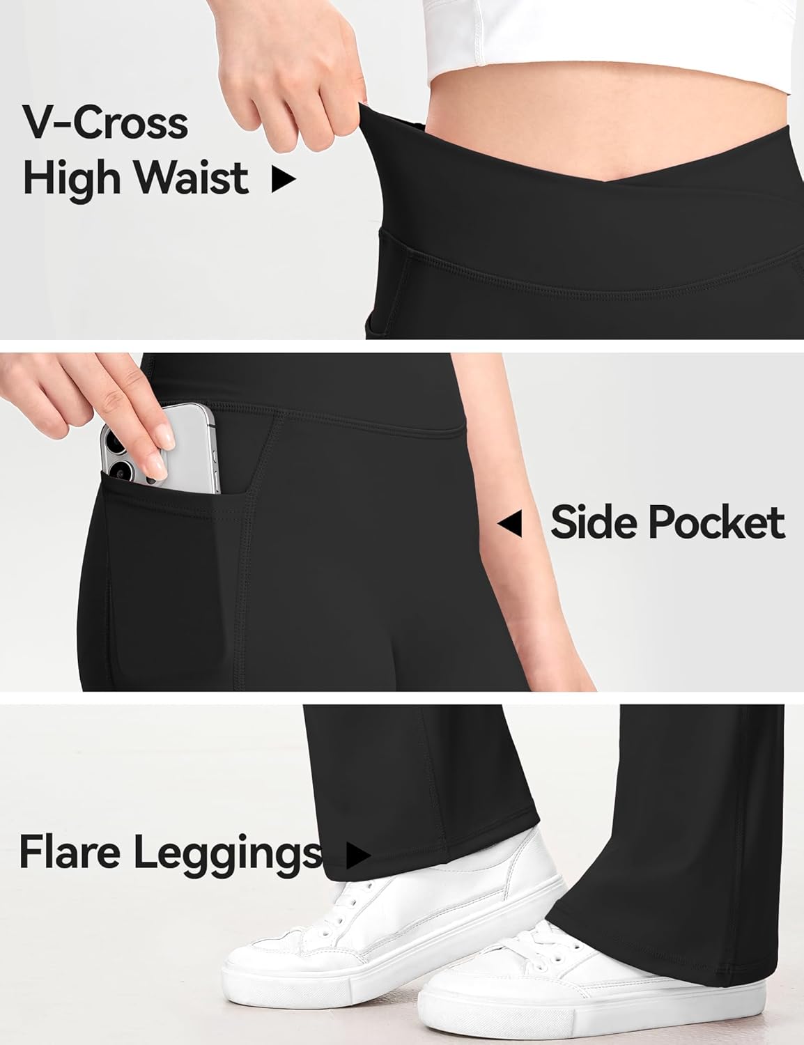 KEREDA Girls Flare Leggings High Waist Bell Bottoms for Kids Yoga Dance Pants with Pockets Ages 7-14 Years - Image 6