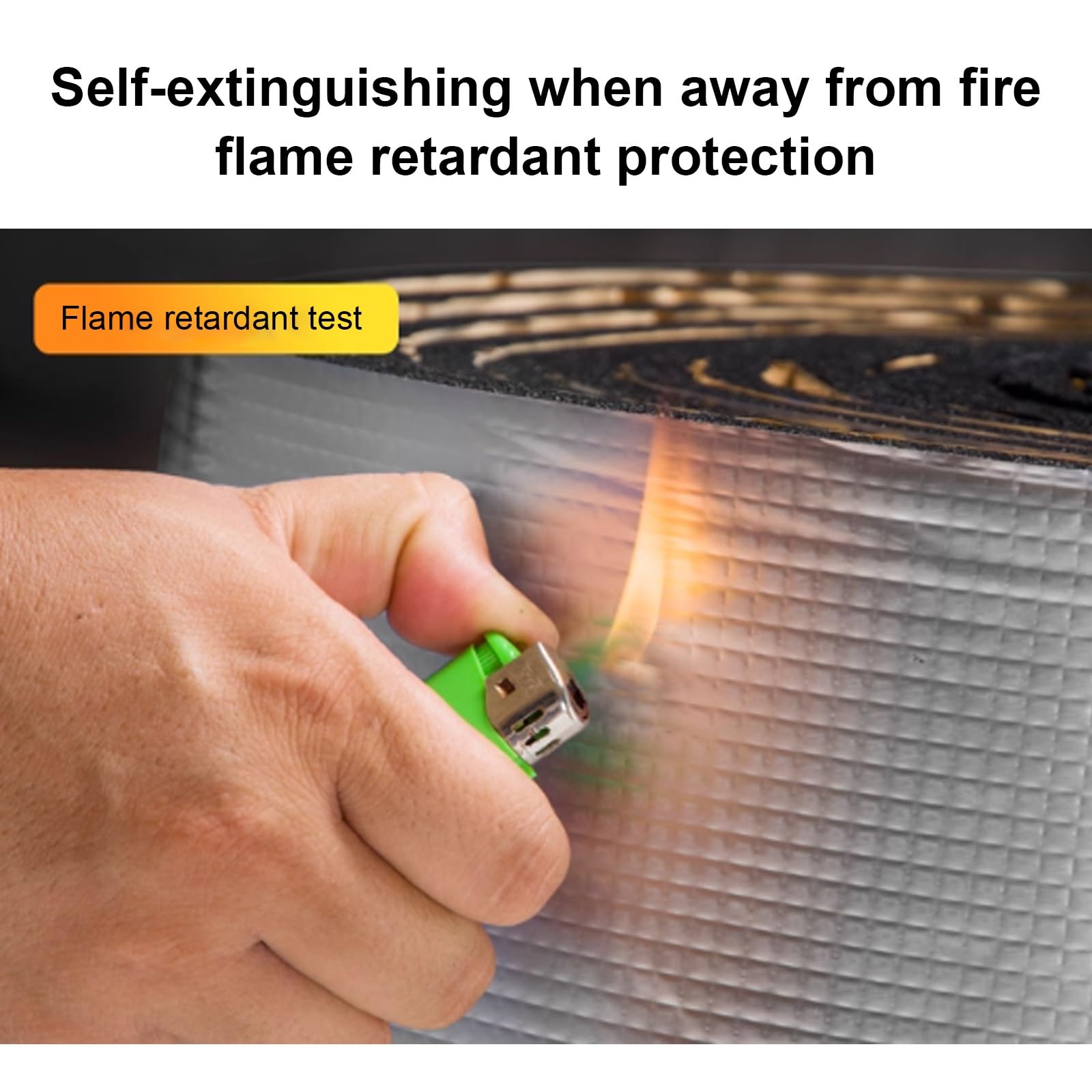 Rollo de aislamiento de lámina autoadhesiva, barrera térmica impermeable resistente a los rayos UV para control de sonido y calor