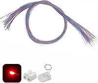 Vista 1 de 25pcs pre-cableado Micro LED pre-soldado 0402 SMD LED con accesorios de montaje para la construcción de modelos principiantes (rojo, 25 piezas)