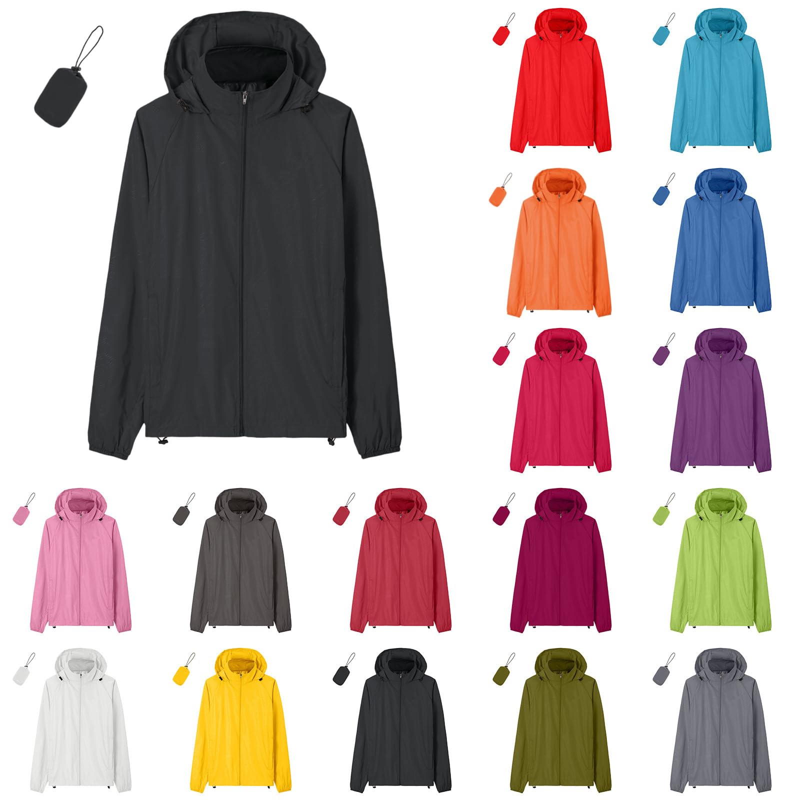 Generisch Regenjacke Schwarz L