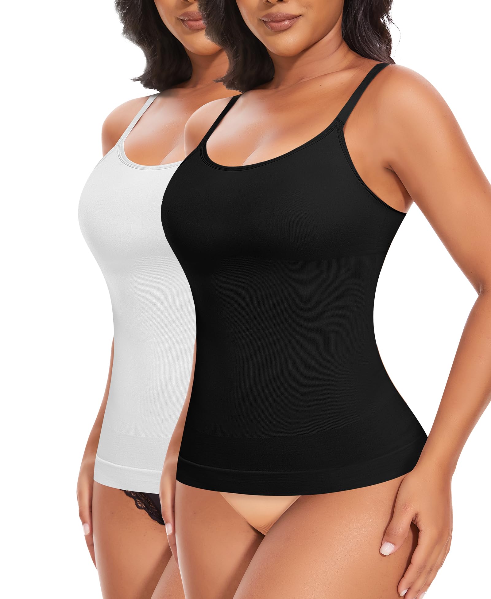 YARRCO Shape Unterhemd Damen Tank Top Bauchweg Shapewear Sport Tanktop Figurformendes Trägertop Body Shaper Hemdchen Nahlos Formendes Camisole Shaping Hemd