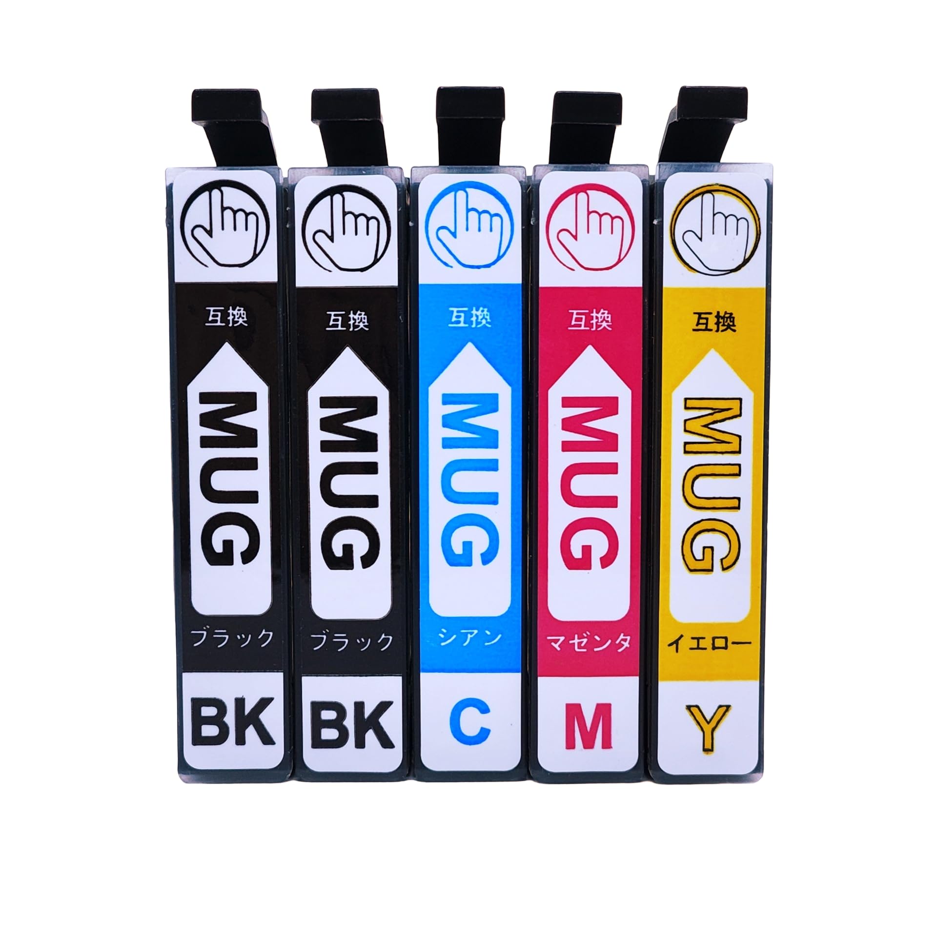 Amazon.co.jp: MUG-4CL ＋ MUG-BK 4色5本セット 黒2本 EPSON用互換