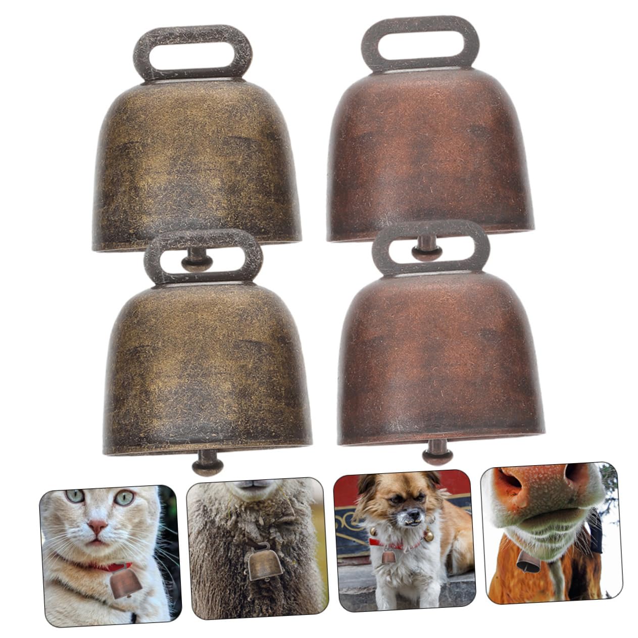 Amazon.co.jp: 8個 メタルカウベル ヤギの鈴 家畜の鐘 家畜吊り下げ