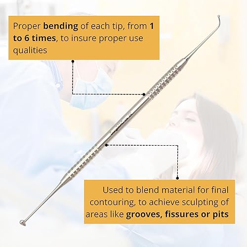 Miniatura 6 de Burnisher dental 2627s - bola compuesta amalgama plástico relleno restaurador