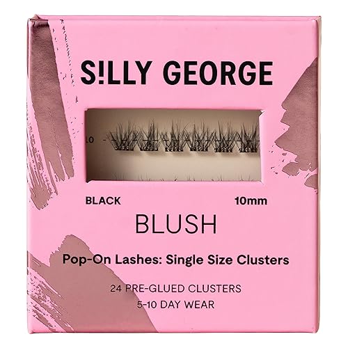 Miniatura 11 de Silly George Pestañas emergentes de un solo tamaño, kit de racimo de pestañas postizas prepegadas en 1 paso, extensiones de aspecto natural, paquete