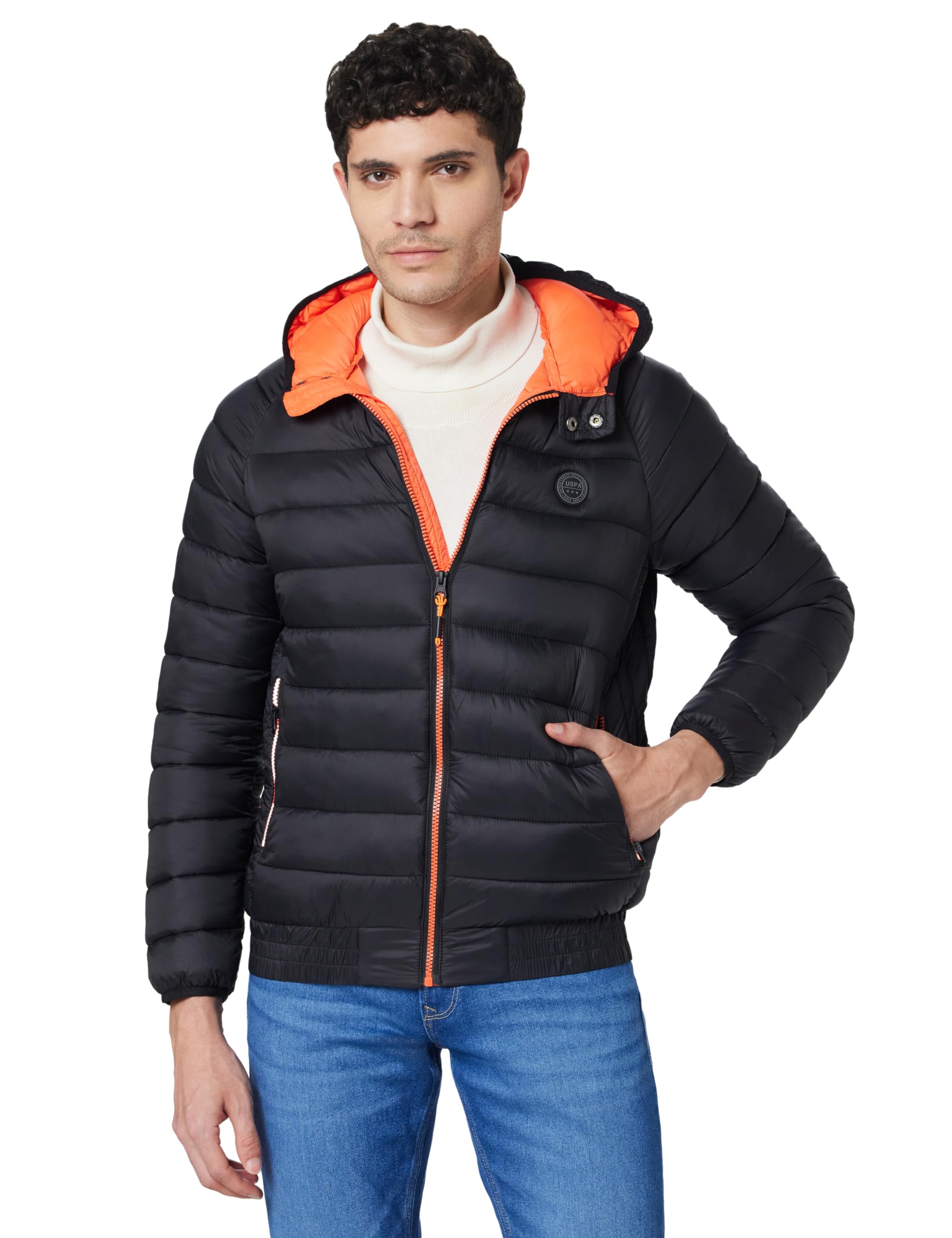 u.s. polo assn. Men's Polyester Blend Regular A-Line Coat-picture-40